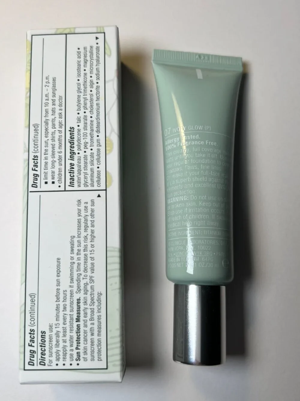 Clinique Continuous Coverage Makeup SPF 15 Foundation Concealer 07 Ivory Glow